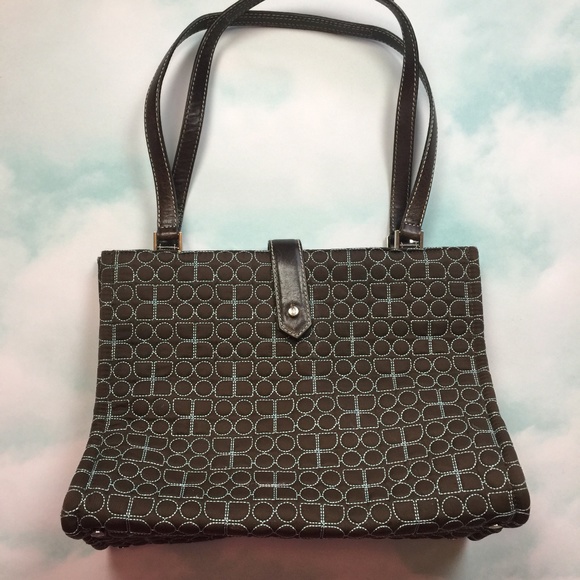 kate spade Handbags - KATE SPADE Dot Noel Tab Sam Tote Bag Brown & Teal
